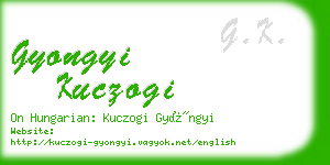 gyongyi kuczogi business card